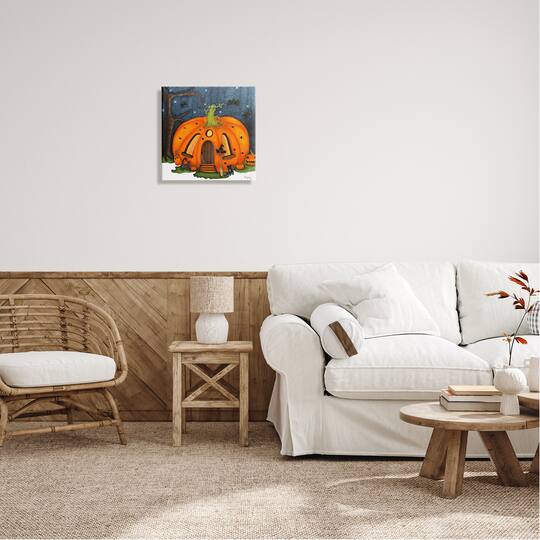 Stupell Industries Pumpkin House In Woods Canvas Wall Art